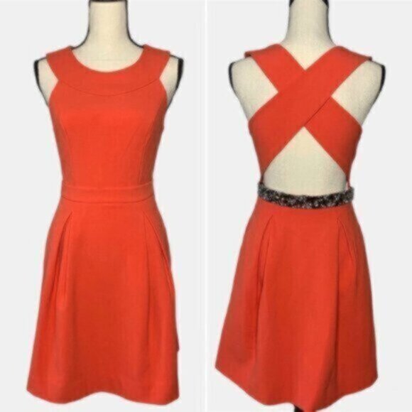 Rachel Roy Embellished Crisscross Open Back Mini Sheath Dress - Picture 5 of 15